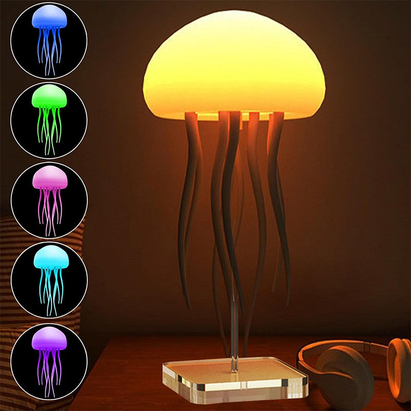 LED Jellyfish Mood Lamp – Portable Smart Jellyfish Night Light for Bedside or Desk