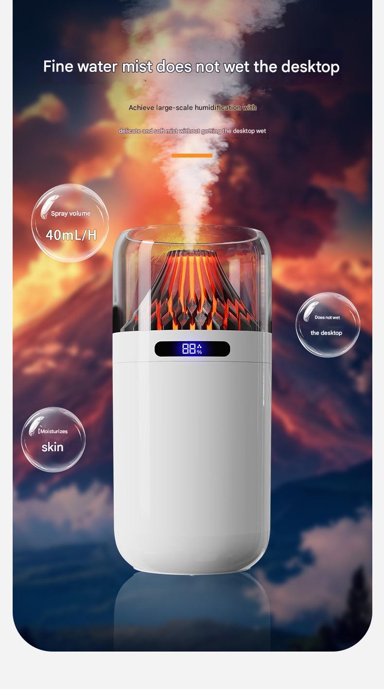 Volcano USB Humidifier – Portable Digital Aromatherapy & Air Moisturizer