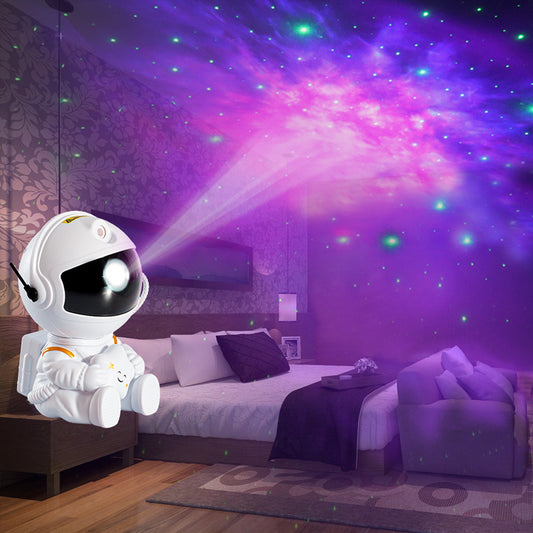 Mini Astronaut Star Projector Lamp – Colorful Flowing Galaxy Light & Creative Atmosphere Gift