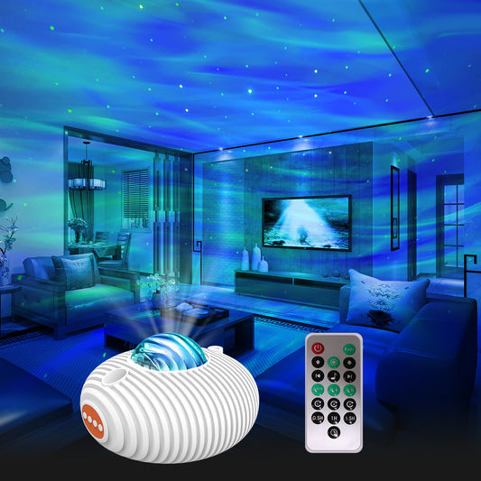 Intelligent Flying Saucer Star Projector with Bluetooth Audio
