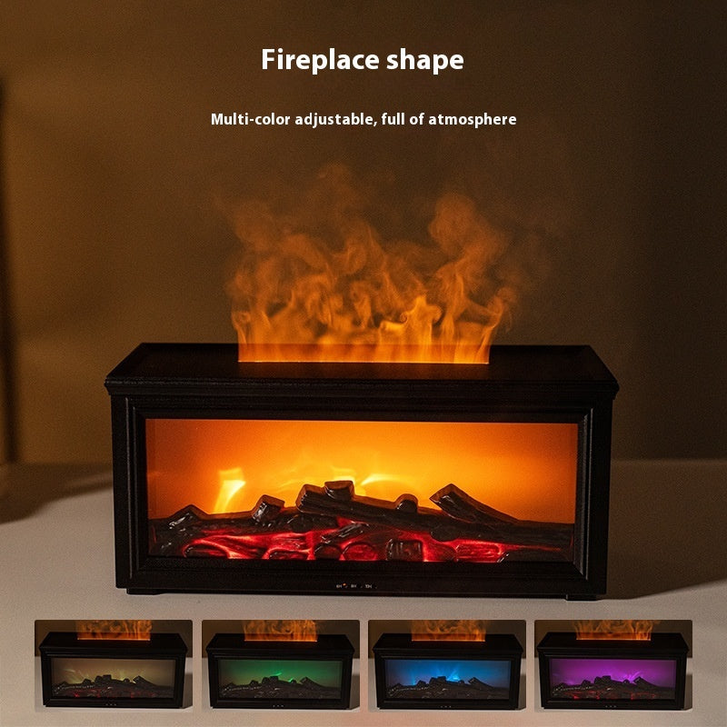 LED 3D Flame Effect Essential Oil Diffuser | Fireplace-Style Aromatherapy for Relaxing Home Atmosphere