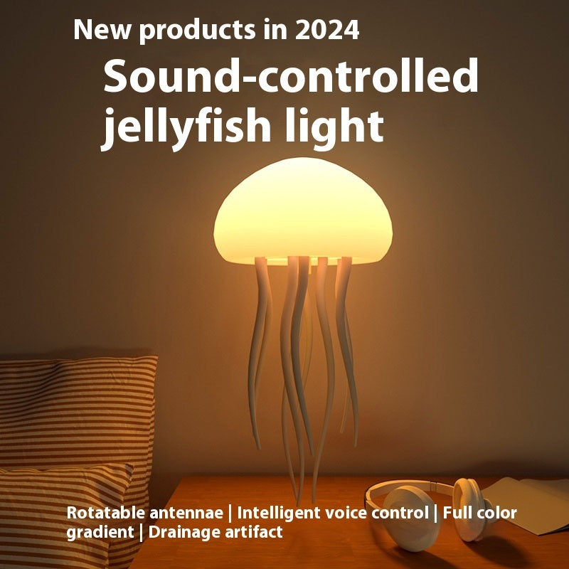 LED Jellyfish Mood Lamp – Portable Smart Jellyfish Night Light for Bedside or Desk