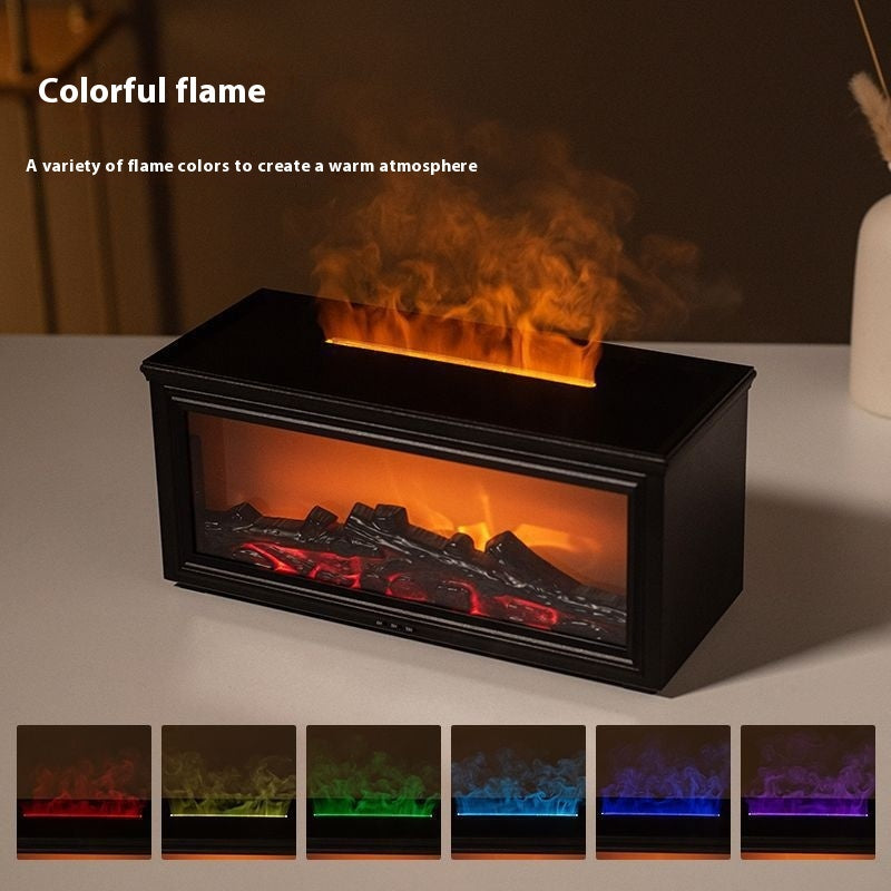 LED 3D Flame Effect Essential Oil Diffuser | Fireplace-Style Aromatherapy for Relaxing Home Atmosphere