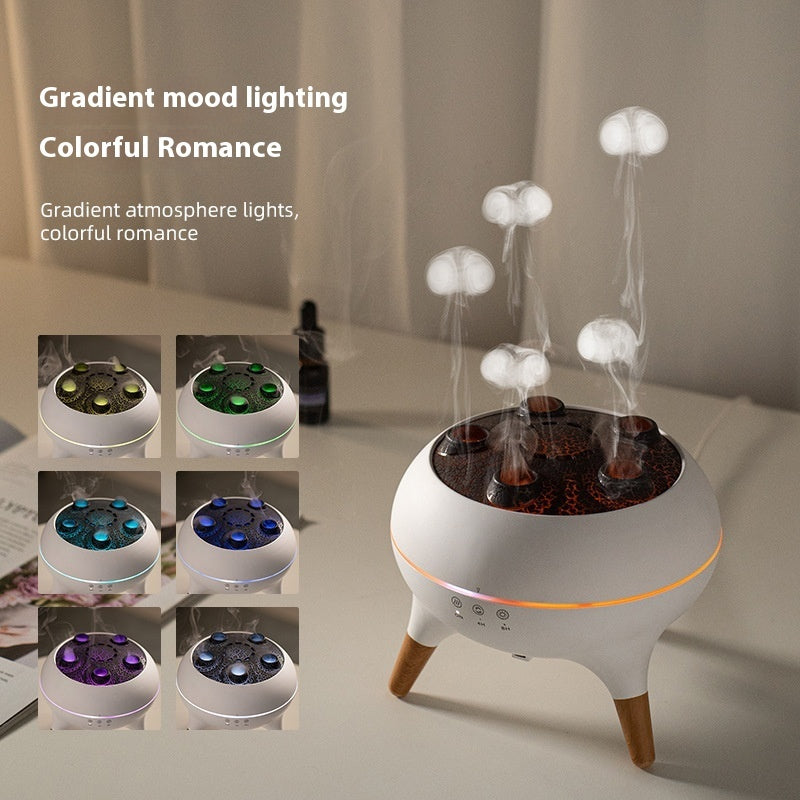 Intelligent Jellyfish Ultrasonic Humidifier with Remote Control & Aroma Diffuser