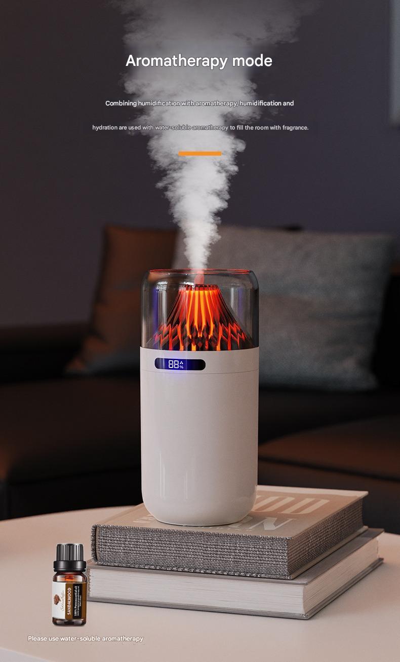 Volcano USB Humidifier – Portable Digital Aromatherapy & Air Moisturizer