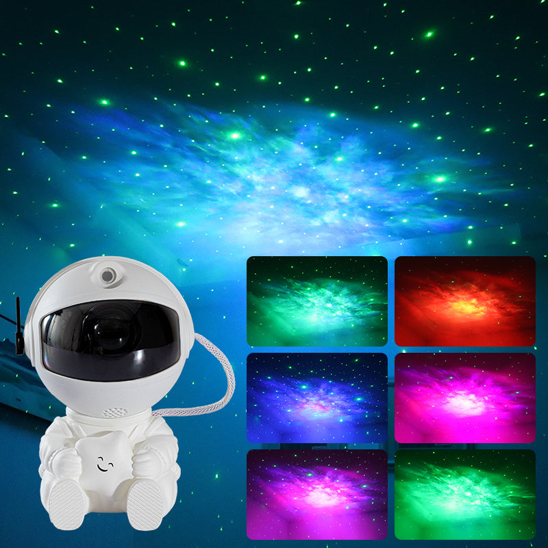 Mini Astronaut Star Projector Lamp – Colorful Flowing Galaxy Light & Creative Atmosphere Gift
