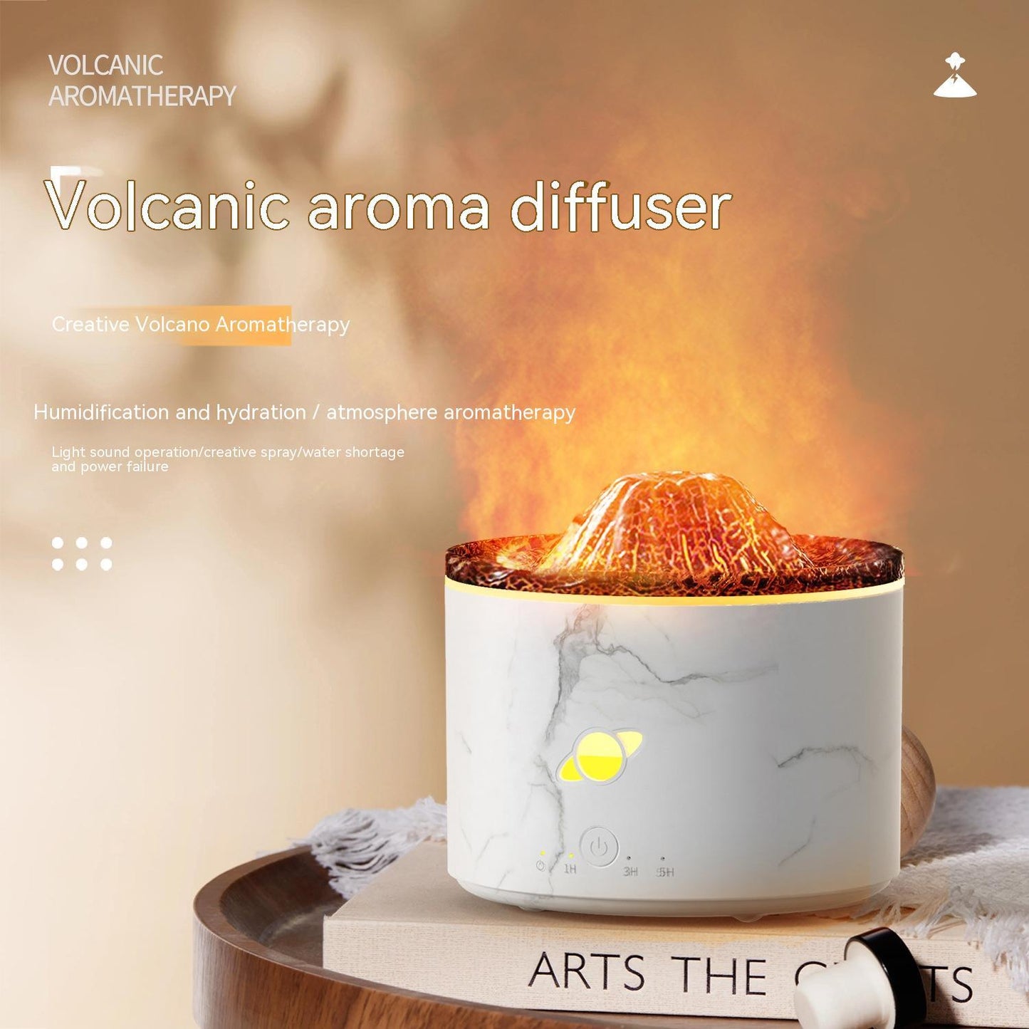 Volcanic Flame Aroma Diffuser – Colorful Ambient Glow